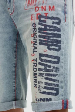 Skater Jeans RO:BI Slim Fit grey blue print