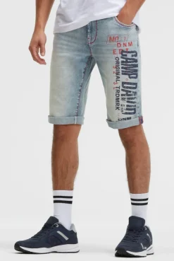 Skater Jeans RO:BI Slim Fit grey blue print