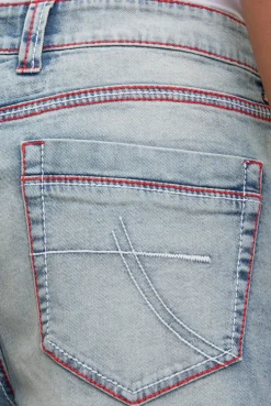Skater Jeans RO:BI Slim Fit grey blue print