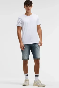 Skater Jeans RO:BI Slim Fit mid blue printed