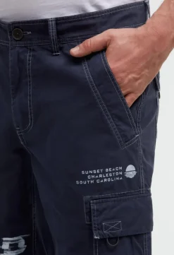 Skater Shorts mit Logo Prints blue navy