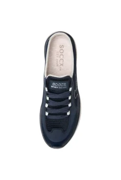 Slip On Sneaker aus Mesh-Textil navy