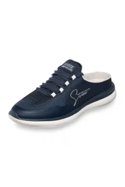 Slip On Sneaker aus Mesh-Textil navy