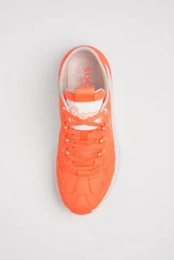 Slip On Sneaker im tonigen Materialmix neon orange