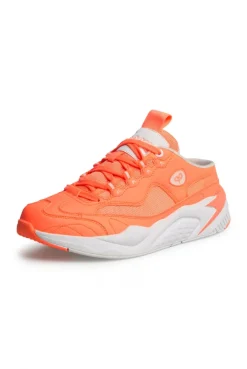 Slip On Sneaker im tonigen Materialmix neon orange