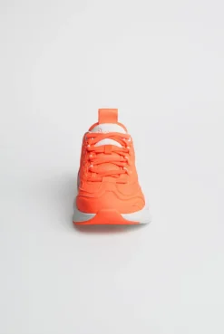 Slip On Sneaker im tonigen Materialmix neon orange