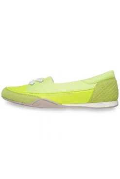 Sneaker Ballerina im Materialmix mit Glitter-Effekten summer lime
