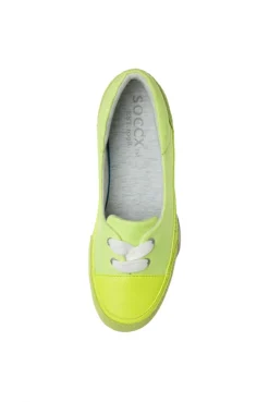 Sneaker Ballerina im Materialmix mit Glitter-Effekten summer lime