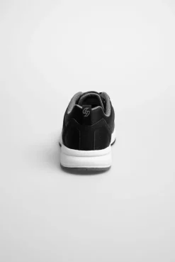 Sneaker im Jacquard-Strick mit Rubber Logo black