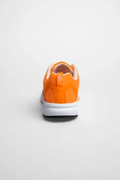 Sneaker im Jacquard-Strick mit Rubber Logo sunrise neon