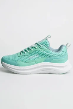 Sneaker im Mesh-Design mit Logostick french mint