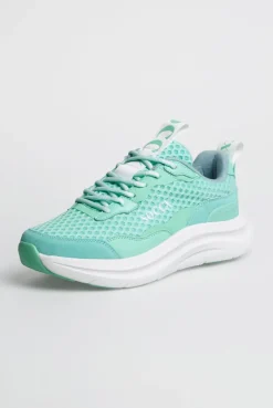 Sneaker im Mesh-Design mit Logostick french mint