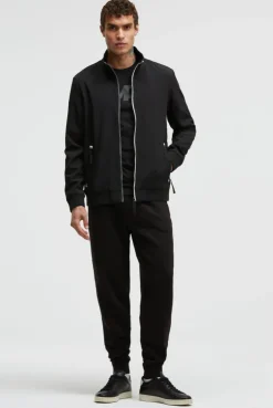 Softshell-Blouson mit tonaler Rücken-Stickerei black