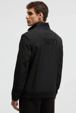 Softshell-Blouson mit tonaler Rücken-Stickerei black