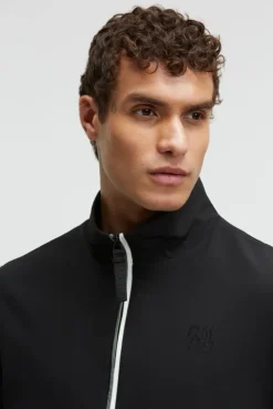 Softshell-Blouson mit tonaler Rücken-Stickerei black