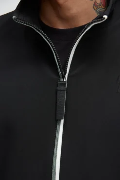 Softshell-Blouson mit tonaler Rücken-Stickerei black