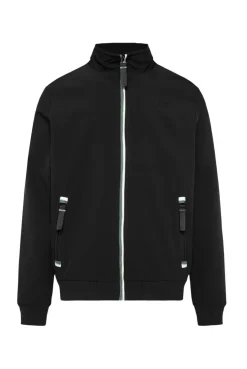 Softshell-Blouson mit tonaler Rücken-Stickerei black