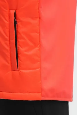 Softshelljacke im Materialmix mit Rücken-Artwork neon fire