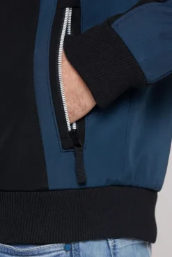 Softshelljacke mit Colour-Blocking navy