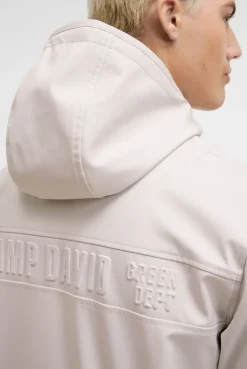 Softshelljacke mit Logo-Prägung am Rücken silvery