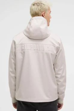 Softshelljacke mit Logo-Prägung am Rücken silvery