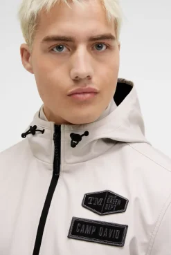 Softshelljacke mit Logo-Prägung am Rücken silvery