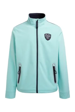 Softshelljacke mit Patch und Print new aqua