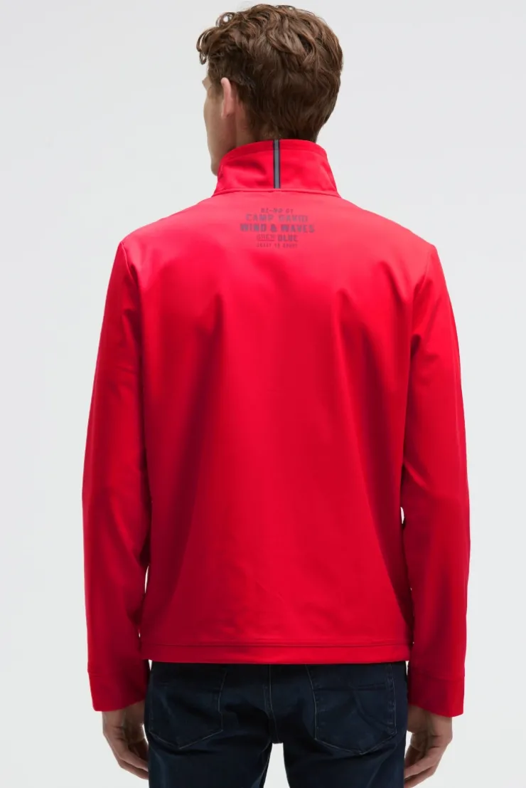 Softshelljacke mit Patch und Print summer red