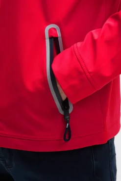 Softshelljacke mit Patch und Print summer red