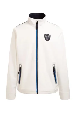 Softshelljacke mit Patch und Print ivory