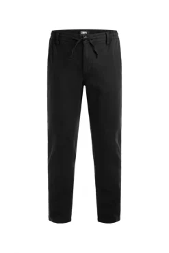 Sommerhose aus Leinen-Mix im Chino-Stil black | S