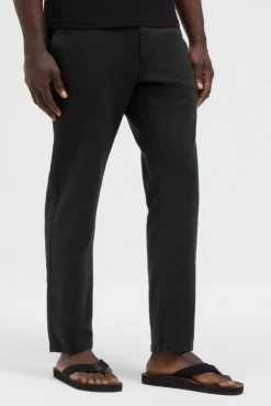 Sommerhose aus Leinen-Mix im Chino-Stil black | S