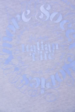 Sommertop Oil Dyed mit Print soft sky