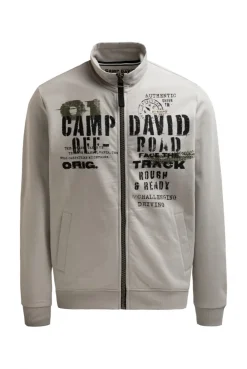 Sweatjacke mit Label Print shadow