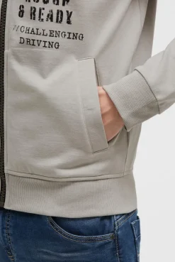 Sweatjacke mit Label Print shadow