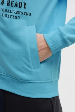 Sweatjacke mit Label Print summer aqua