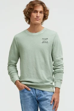 Sweatshirt aus Slub Interlock faded mint