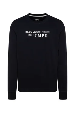 Sweatshirt mit Label Print blue navy