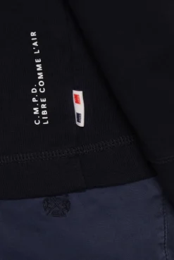 Sweatshirt mit Label Print blue navy