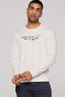 Sweatshirt mit Label Print ivory