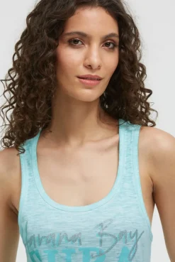 Tanktop-Kleid mit Glitter Print aqua splash