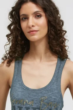 Tanktop-Kleid mit Glitter Print green shadow