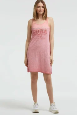 Tanktop-Kleid mit Glitter Print beachy red
