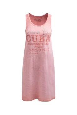 Tanktop-Kleid mit Glitter Print beachy red