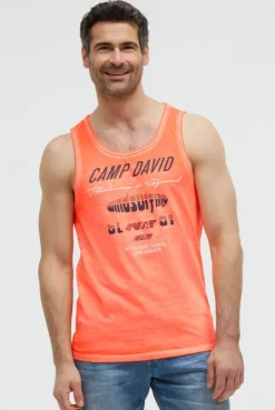 Tanktop mit Ausbrenner-Effekten und Prints neon flame
