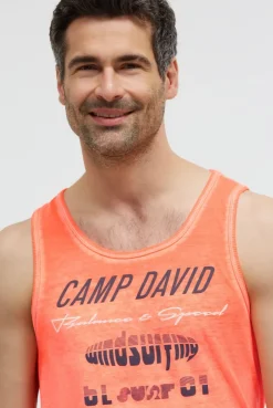 Tanktop mit Ausbrenner-Effekten und Prints neon flame
