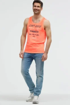 Tanktop mit Ausbrenner-Effekten und Prints neon flame