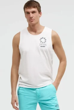 Tanktop mit Rücken-Print ivory