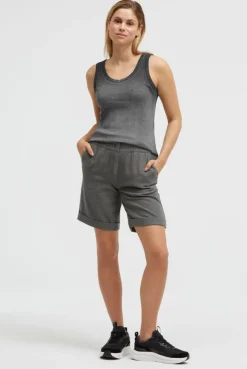 Tanktop mit V-Neck und Rückenprint black