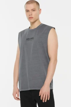 THE-O Muskelshirt printed asphalt